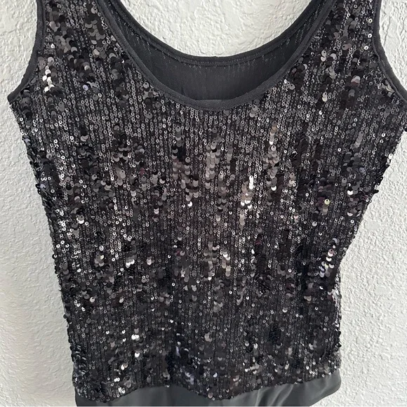 Generation Love Black Sequin Sleeveless Bodysuit Small - Picture 2 of 10